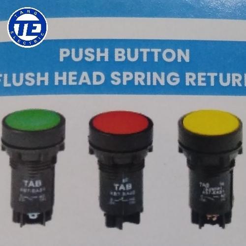 Jual PUSH BUTTON FLUSH HEAD SPRING RETURN TYPE XB7-EA51 22MM KUNING ...