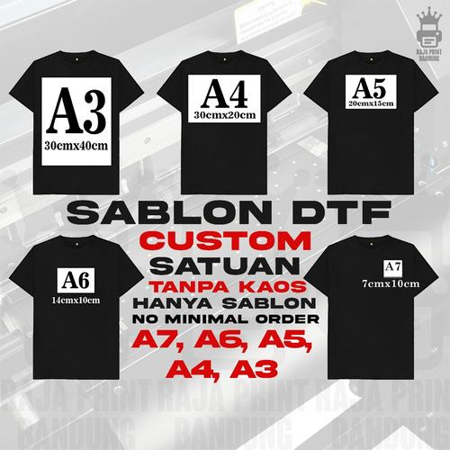 Jual DTF Sablon Sticker Setrika Custom Satuan Tanpa Kaos Tinggal Press ...