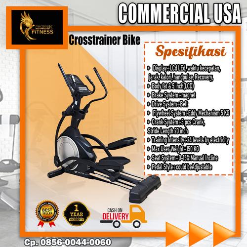 Jual alat fitness Commercial Elliptical Bike garansi resmi - Kota