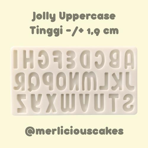 Jual Jolly Uppercase Alphabet Silicone Silikon Mould Mold Fondant Cake