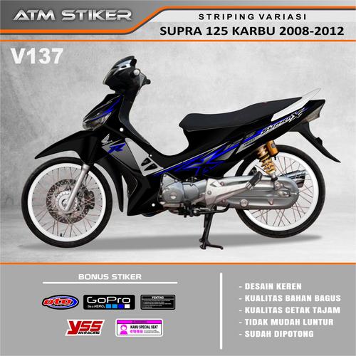 Promo Striping variasi honda supra 125 karbu tahun 2008-2012 kode