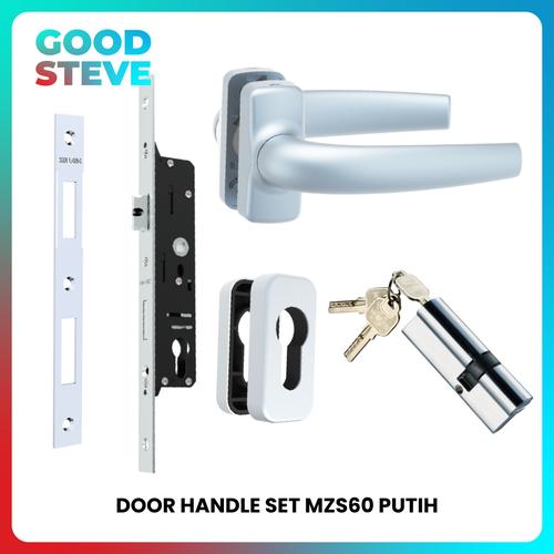 Jual Kinlong Handle Pintu MZS60 Putih Set Door Handle & Lock Cylinder ...