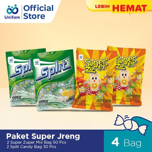 Promo Paket Seger Jreng - Permen Asam Super Zuper Candy & Split Candy ...