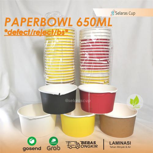 Jual paper bowl murah mangkok kertas wadah nasi / barang sisa defect ...
