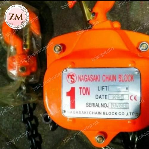 Jual Chain Block 1 Ton x5 Meter Nagasaki Takel Manual hand chain hoist ...