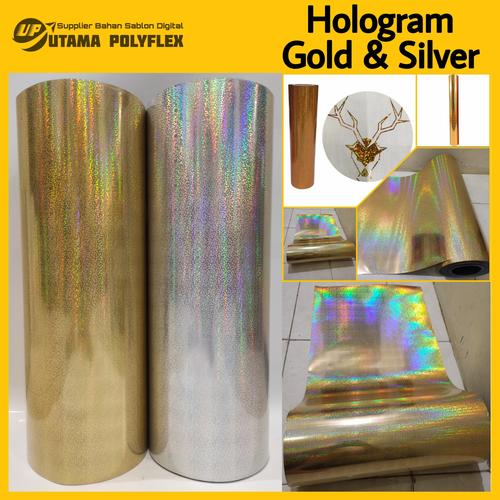 Jual Polyflex Hologram Gold Premium / Poliflex Metalic Motif / Polyflek ...