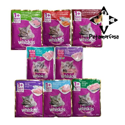 Jual WHISKAS Pouch 80gr Sachet Makanan Basah 1 DUS ISI 24 PCS Kota