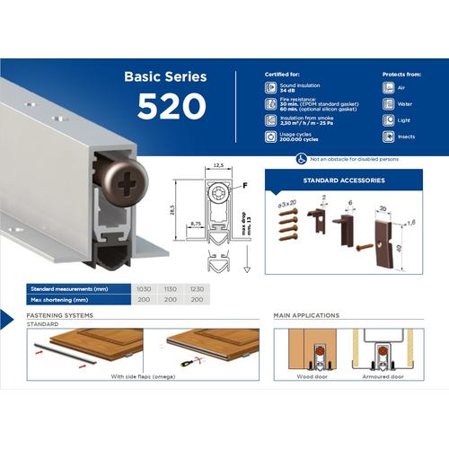 Jual Comaglio Draught Stopper Basic Series 520 Length 123cm Door Seal