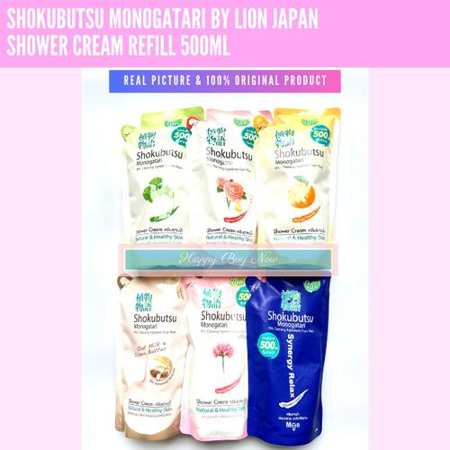 Jual Shokubutsu Shower Foam Refill Monogatari 500ml Ingredients from Plants Orange Peel