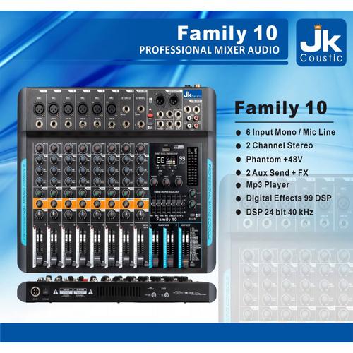Jual Mixer 6 Channel JK Coustic Family 10 Kota Semarang Sound Pro