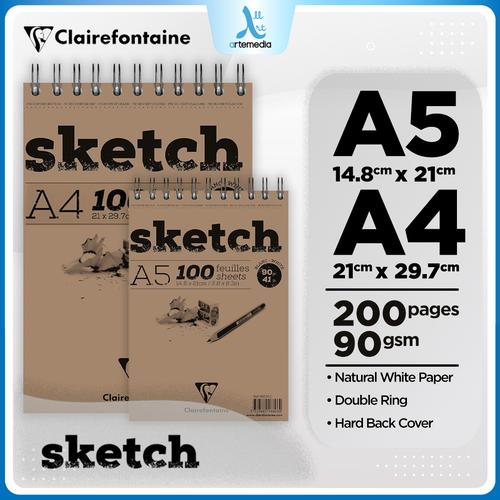 Clairefontaine 96606C Spiral Pad Letterhead Sketch Paper - 100 - View #4