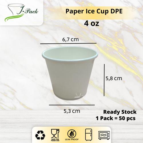 Jual PAPER ICE CREAM CUP 4oz / GELAS KERTAS 4 Oz (120ml) per 50 pcs