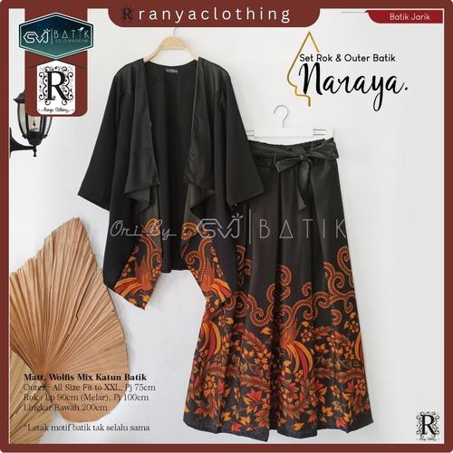 Jual Setelan Rok Outer Batik Wanita Aesthetic Motif Eksklusif ORI SVJ ...