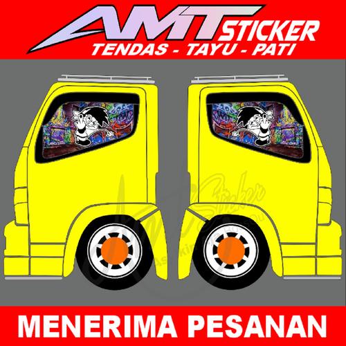 Promo Stiker + One Way + Kaca Samping Truck Canter Gambar Kartun Bisa ...
