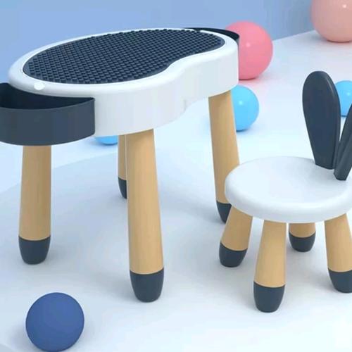 Jual MEJA BLOCK BALOK SET KURSI ANAK PAUD TK BLOK TABLE RABBIT TOY ...