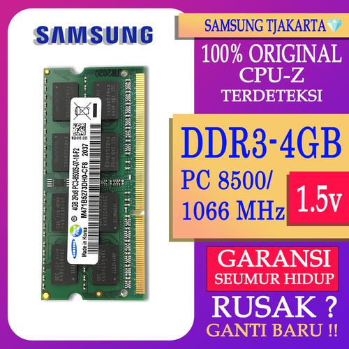 Jual RAM LAPTOP DDR3 4GB 8500 1066 MHz ORI RAM SODIMM 4GB
