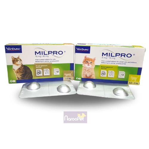 Jual Virbac Milpro Obat Cacing Kucing Kitten Dewasa Tablet Dewasa 2