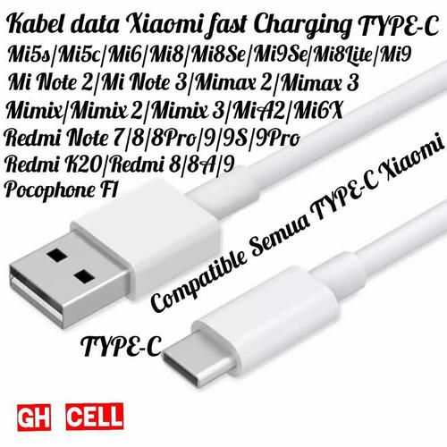 Data Cable Note Pro Fast Charger Cable Redmi Note 7s Support Fast