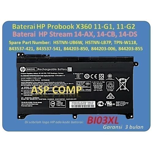 Genuine BI03XL Battery for HP Pavilion X360 13-u000 Stream 14-ax000 HSTNN-UB6W