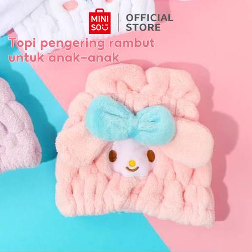 Jual MINISO X SANRIO Handuk Pengering Rambut Anak-Anak Hair Drying Cap ...