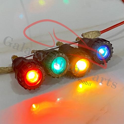 Jual Lampu indikator indicator lamp universal 12v merah hijau kuning ...