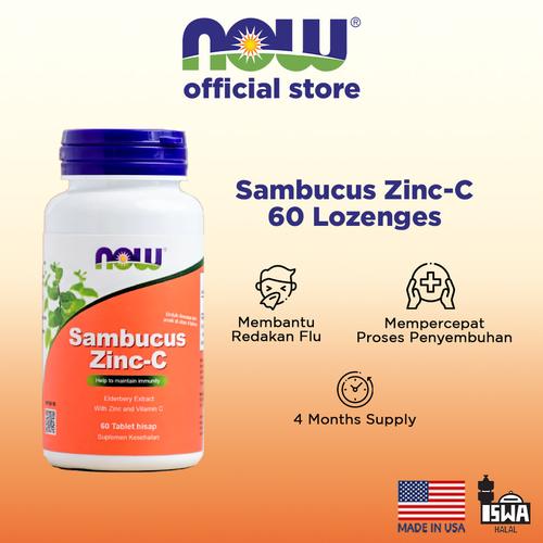 Promo NOW Sambucus Zinc C 60 Lozenges Jakarta Selatan NOW Foods Official Store Tokopedia