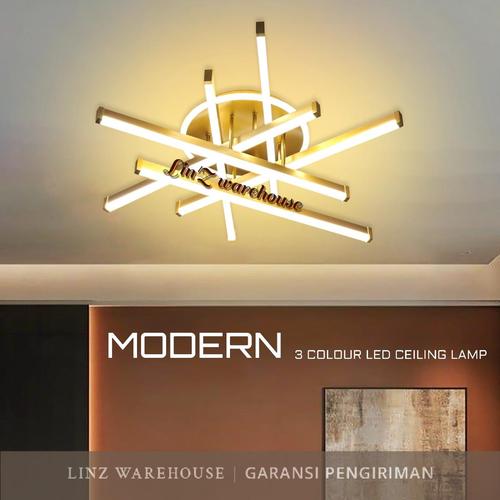 Jual Lampu plafon hias MODERN RECTANGLE 3 COLOUR LED ceiling lamp ...