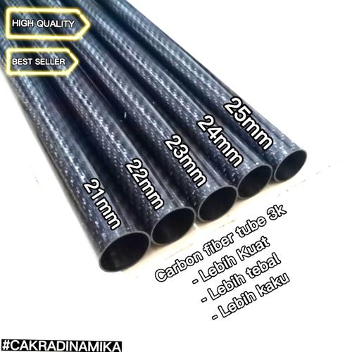 Fibra Carbonio Tubo Rotondo 8x6x330mm 3K Superficie Opaca Avvolta