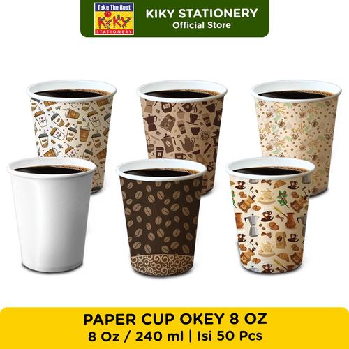 Jual Paper Cup 8 Oz - 1 Pack isi 50 Pcs / Gelas Kertas Tahan Panas ...