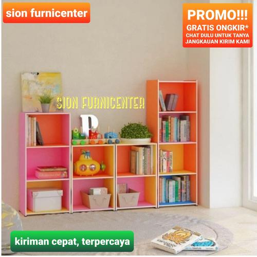 Jual rak mainan anak serbaguna / rak buku anak / rak minimalis ...