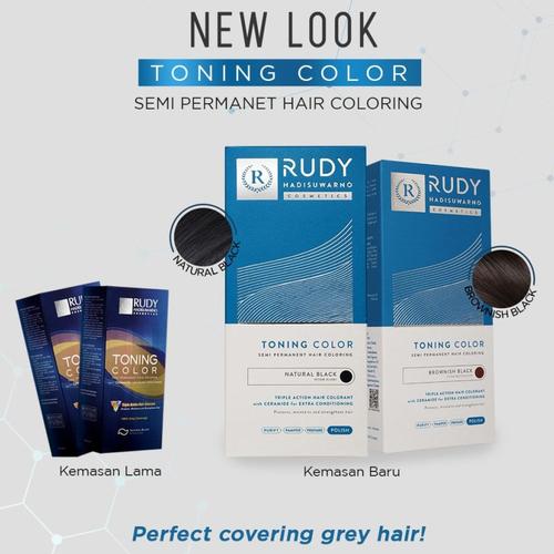 Jual RUDY HADISUWARNO Toning Color Semir Rambut 1 set - Hitam - Jakarta ...