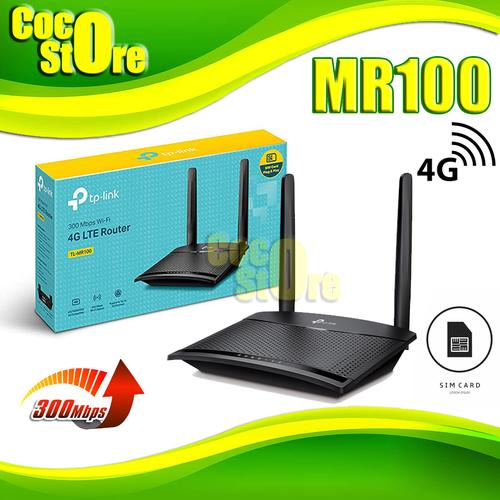 Jual TP-LINK TL-MR100 4G lte Wifi Router wireless sim card TPLINK MR ...