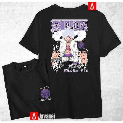 Jual kaos Anime Gear fifty luffy cloud one piece kaos manga japan