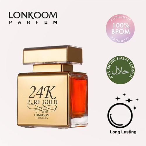 Jual LONKOOM 24K Pure Gold Women Perfume 100ml - EDP Eau De