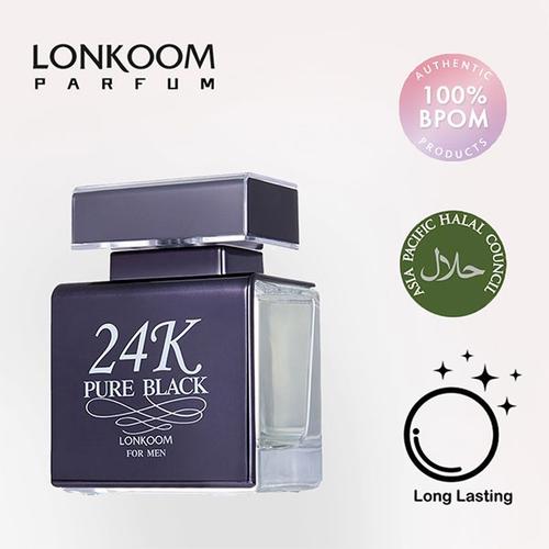 LONKOOM 24K Pure Black Men Perfume 100ml EDP Eau De Parfums Pria di  Convent Id Tokopedia