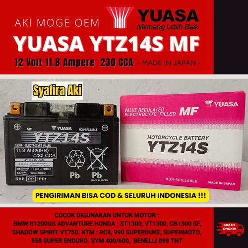 Jual Yuasa YTZ14S amper Made In Japan Original Kota