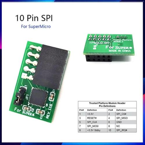 TPM2.0 Modul 20-polig Für SuperMicro AOM TPM 9665V – Vertikales Trusted Platform Module, Kompatibel Mit TPM 2.0