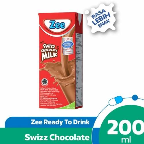 susu Jual Susu Zee UHT Swizz Chocolate Milk 185ml 1 dus - Strawberi