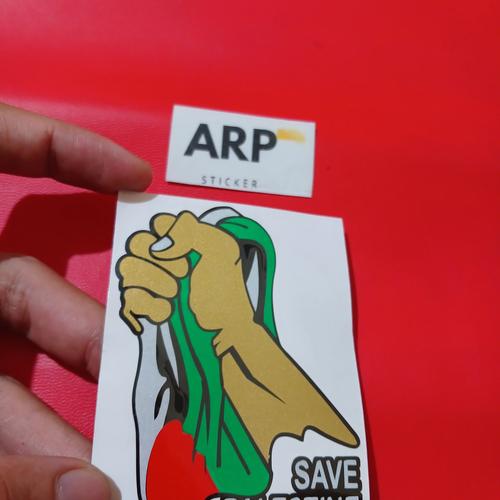 Arp Sticker Jual stiker BENDERA PALESTINA Sticker SAVE PALESTINA Cutting - B ...