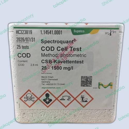 Jual COD Cell Test, 25-1500 mg/L, isi 25 tests Merck kode 1.14541.0001 ...