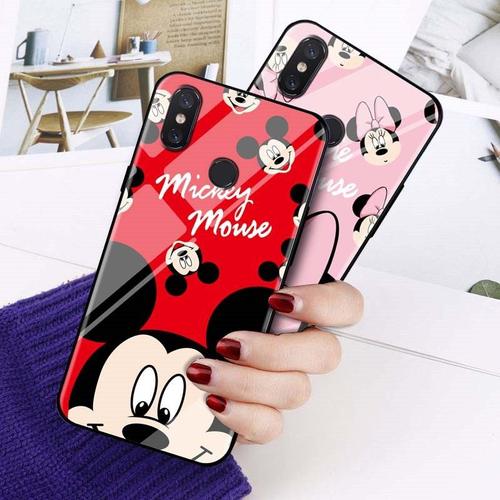 Jual XIAOMI MI LITE PREMIUM CASE CASING GLASS MOTIF MICKEY MOUSE