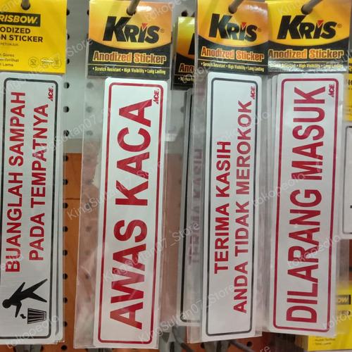 Jual Stiker Sign Label terima kasih tidak merokok/Dilarang Merokok ...