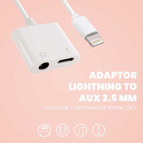 Adaptor Lightning to AUX mm Headphone Charging for iPhone di  Clickclickbdg Tokopedia