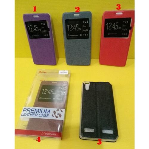 Jual FLIP COVER STANDING premium for lenovo P1M Kota