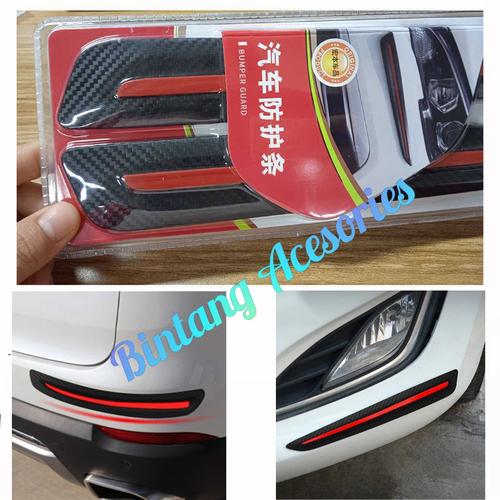 Jual Lis Bumper Guard Mobil BALENO HATCHBACK 2018 2021 Carbon Lis Merah