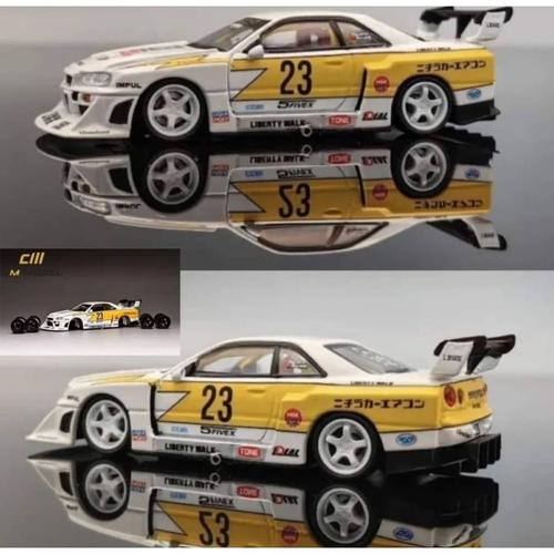 Jual Diecast 1:64 Nissan Skyline GTR R34 LBWK Silhouette CM Model ...
