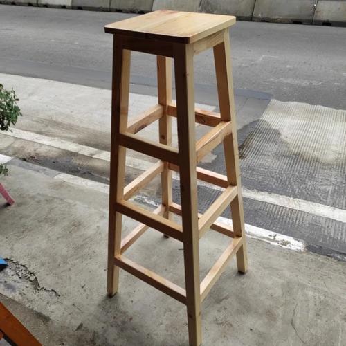 Jual BANGKU KAYU TINGGI / TANGGA / KURSI ukuran tinggi 120-45cm ...