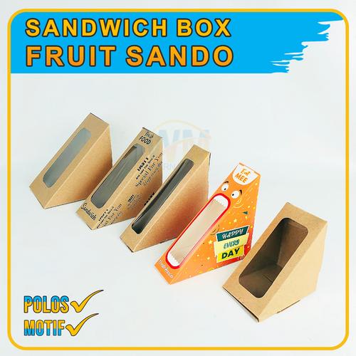 Jual Kemasan / Box Sandwich / Packaging Kraft Sandwich / Kotak roti ...