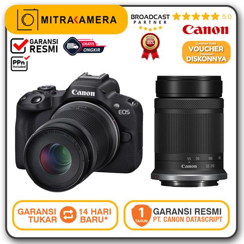Jual Canon EOS R50 Mirrorless Camera with 1845mm and 55210mm Lenses