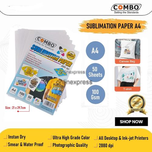 Jual Kertas Sublim A4 / Sublimation Paper / Kertas Sablon / Transfer
